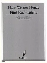 Hans Werner Henze Notenblätter Fünf Nachtstücke