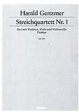 Harald Genzmer Notenblätter Streichquartett Nr. 1 GeWV 335