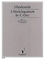 Paul Hindemith Notenblätter 1. Streichquartett C-Dur op. 2