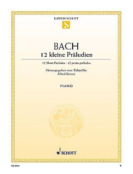 Johann Sebastian Bach Notenblätter 12 kleine Präludien