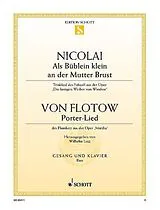 Otto Carl Ehrenfried Nicolai Notenblätter Als Büblein klein an der Mutter Brust