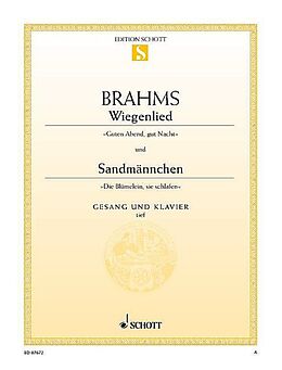 Johannes Brahms Notenblätter Wiegenlied und Sandmännchen