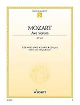Wolfgang Amadeus Mozart Notenblätter Ave verum KV618