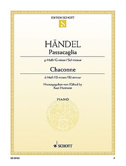 Georg Friedrich Händel Notenblätter Passacaglia g-Moll und Chaconne d-Moll