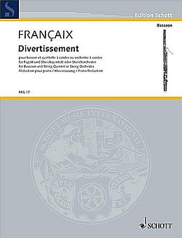 Jean Francaix Notenblätter Divertissement pour basson et quintette