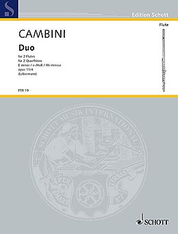 Giuseppe Maria Gioaccino Cambini Notenblätter Duo e-Moll op.11,4