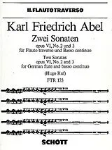 Carl Friedrich Abel Notenblätter Zwei Sonaten op. 6/2 + 3