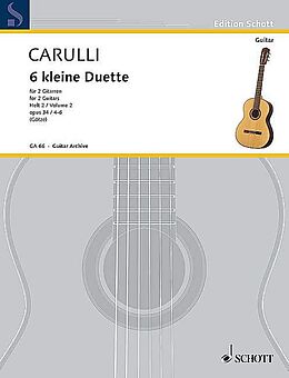 Ferdinando Carulli Notenblätter 6 kleine Duette op.34 Band 2 (Nr.4-6)