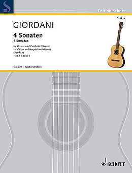 Tommaso Giordani Notenblätter 4 Sonaten Band 1