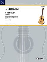 Tommaso Giordani Notenblätter 4 Sonaten Band 2