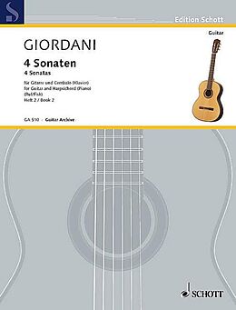 Tommaso Giordani Notenblätter 4 Sonaten Band 2