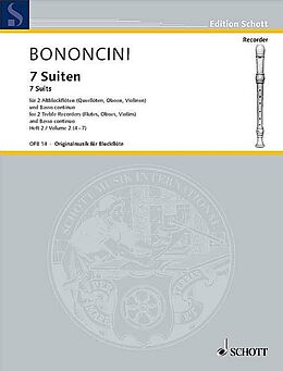 Giovanni Battista Bononcini Notenblätter 7 Suiten Band 2 (Nr.4-7)