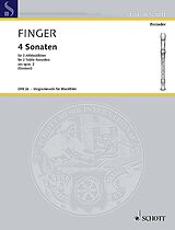 Gottfried Finger Notenblätter 4 Sonaten aus op.2