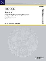 Joseph-Hector Fiocco Notenblätter Sonate g-Moll