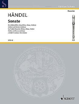 Georg Friedrich Händel Notenblätter Sonate Nr. 1 c-Moll
