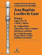 Jean Baptiste Loeillet de Gant Notenblätter Sonate op. 3
