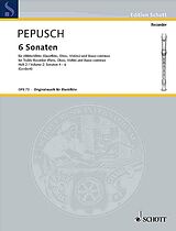 Johann Christoph Pepusch Notenblätter 6 Sonaten Band 2 (Nr.4-6)