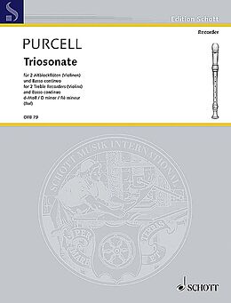Daniel Purcell Notenblätter Triosonate d-Moll
