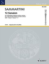 Giovanni Battista Sammartini Notenblätter 12 Sonaten Band 1