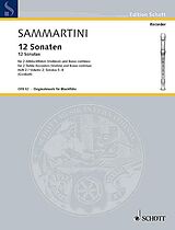 Giovanni Battista Sammartini Notenblätter 12 Sonaten Band 2
