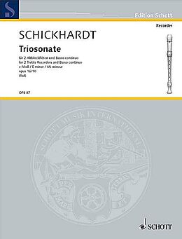 Johann Christian Schickhardt Notenblätter Sonate e-Moll op.16,10