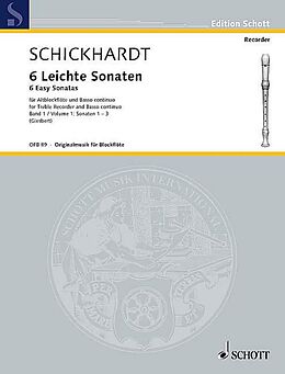 Johann Christian Schickhardt Notenblätter 6 leichte Sonaten Band 1 (Nr.1-3)