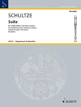 Johann Christoph (Christian?) Schultze Notenblätter Suite d-Moll