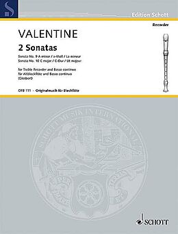 Robert (Roberto Valentino) Valentine Notenblätter Sonaten Nr.9 und Nr.10