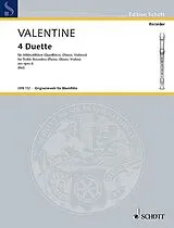 Robert (Roberto Valentino) Valentine Notenblätter 4 Duette aus op.6