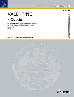 Robert (Roberto Valentino) Valentine Notenblätter 4 Duette aus op.6