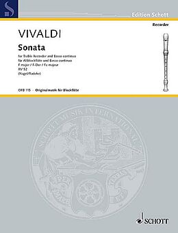 Antonio Vivaldi Notenblätter Sonate F-Dur RV52
