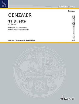 Harald Genzmer Notenblätter 11 Duette GeWV 276