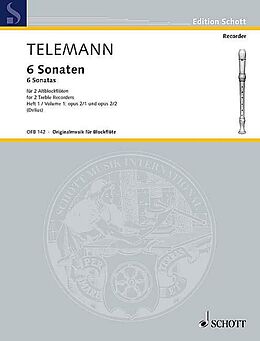 Georg Philipp Telemann Notenblätter 6 Sonaten op.2 Band 1 (Nr.1-2)