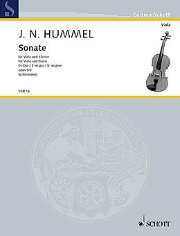 Johann Nepomuk Hummel Notenblätter Sonate Es-Dur op. 5/3
