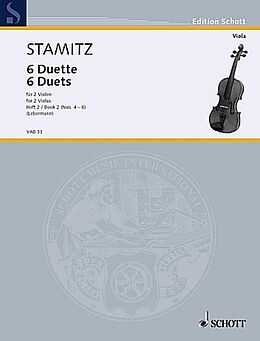 Karl Stamitz Notenblätter 6 Duette Band 2 (Nr.4-6)