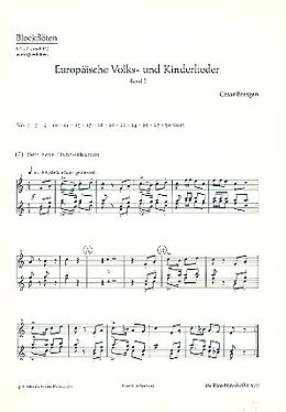 Cesar Bresgen Notenblätter Europäische Volks- und Kinderlieder Band 1