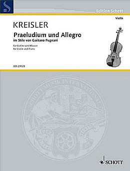 Fritz Kreisler Notenblätter Präludium und Allegro im Stile