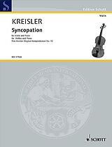 Fritz Kreisler Notenblätter Syncopation Nr. 13