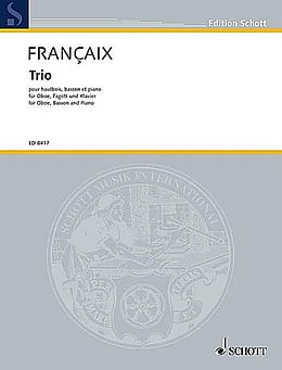 Jean Francaix Notenblätter Trio für Oboe, Fagott und Klavier