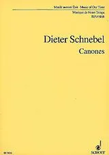 Dieter Schnebel Notenblätter Canones