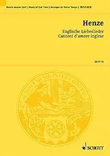 Hans Werner Henze Notenblätter Englische Liebeslieder