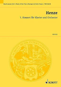 Hans Werner Henze Notenblätter 1. Konzert