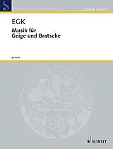 Werner Egk Notenblätter Musik für Geige und Bratsche