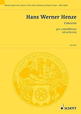 Hans Werner Henze Notenblätter Konzert - für Kontrabass und Orchester