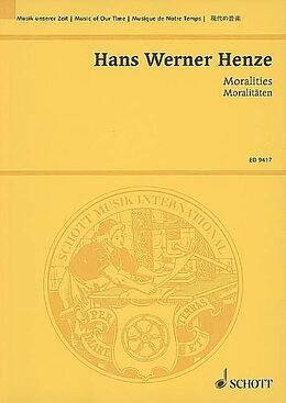 Hans Werner Henze Notenblätter Moralitäten