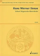 Hans Werner Henze Notenblätter Richard Wagnersche Klavierlieder