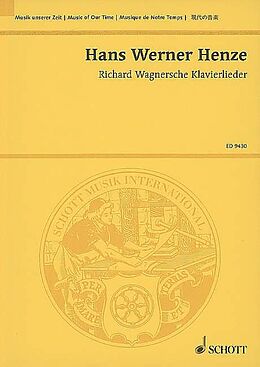Hans Werner Henze Notenblätter Richard Wagnersche Klavierlieder