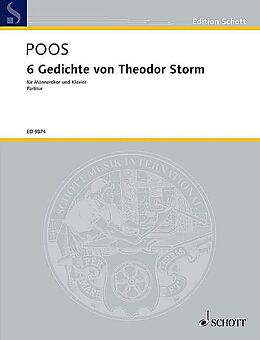Heinrich Poos Notenblätter 6 Gedichte von Theodor Storm