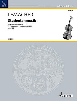 Heinrich Lemacher Notenblätter Studentenmusik op. 106