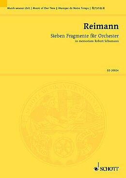 Aribert Reimann Notenblätter Sieben Fragmente für Orchester